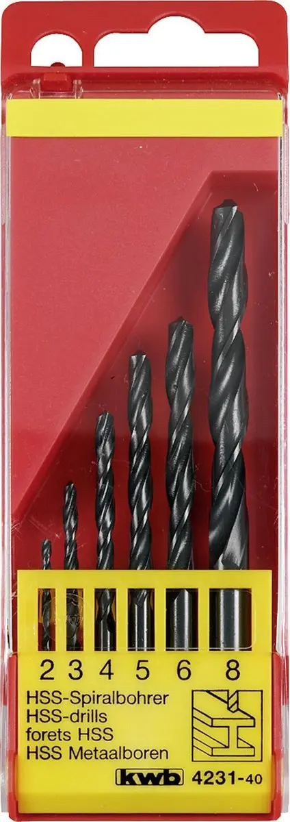 KWB HSS Borenset 2-8mm