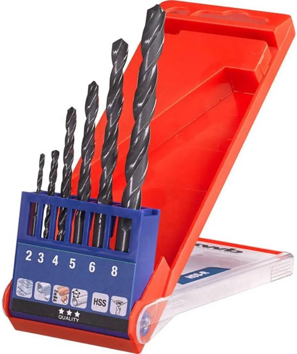 KWB HSS Borenset 2-8mm - 6-delig
