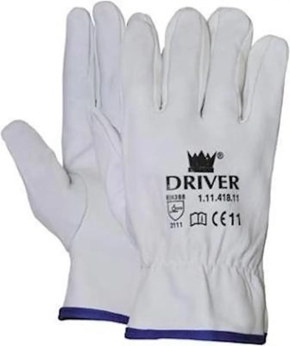 Oxxa Driver-Touch 11-48 Handschoenen - 12 Paar M - Wit