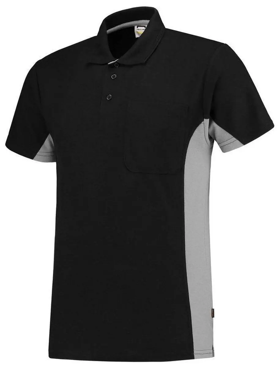Tricorp Poloshirt Bi-Color 202002 - 7XL - Zwart/Grijs