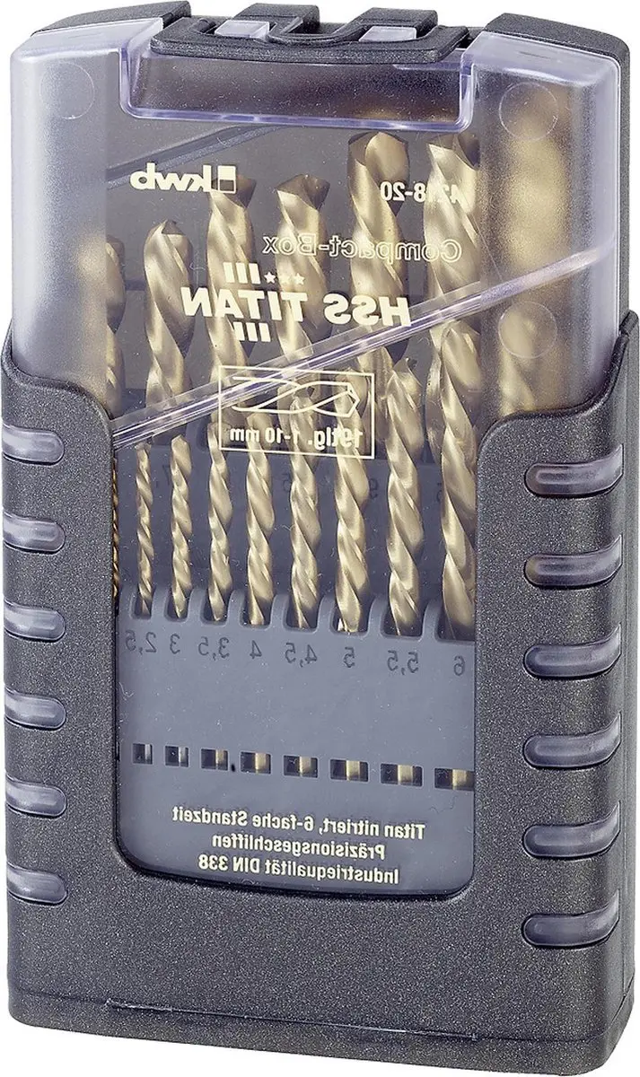 KWB HSS Metaalborenset 19-delig - Titanium - 421820
