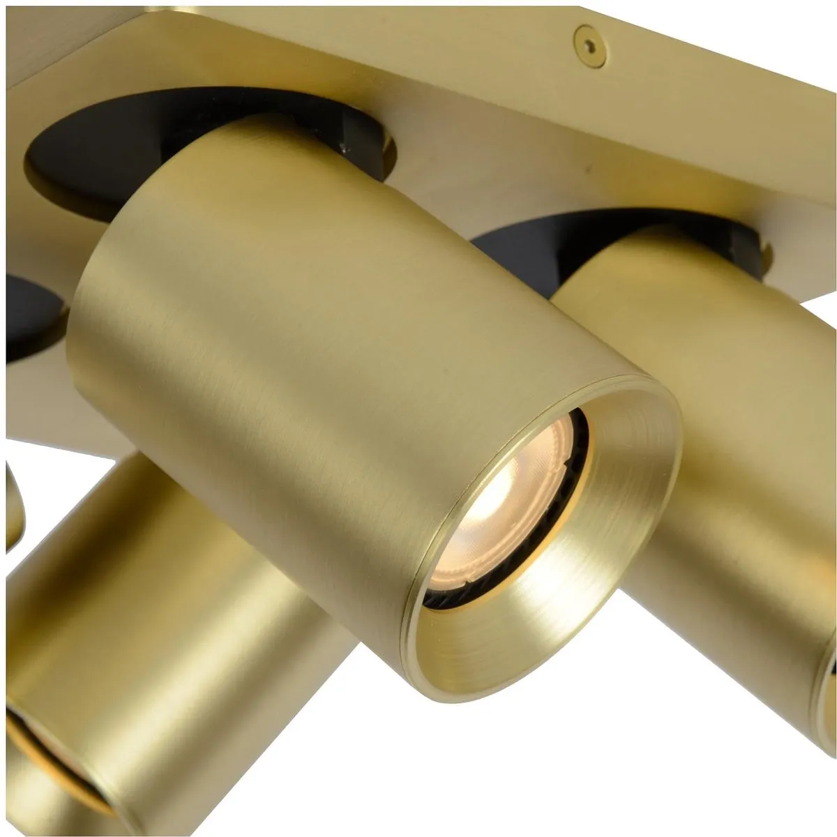 Lucide Nigel Plafondspot LED GU10 4x5W 2200K/3000K - Mat Goud
