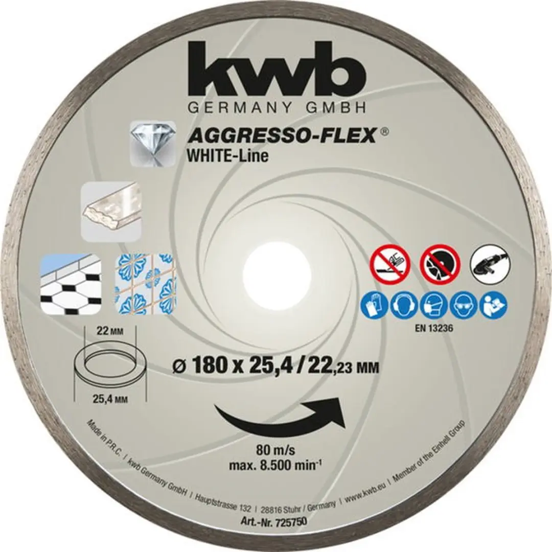 KWB Diamantdoorslijpschijf Agresso-Flex White-Line Ø180mm