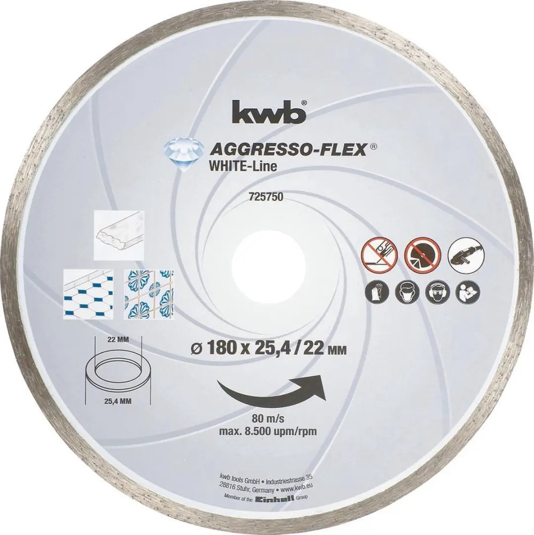 KWB Diamantdoorslijpschijf Agresso-Flex White-Line Ø180mm