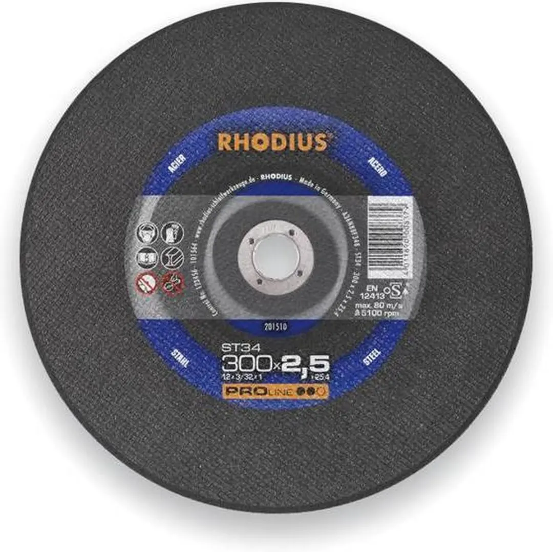 Rhodius Alphaline I ST34 Doorslijpschijf 350x25,4x3mm - 10 Stuks