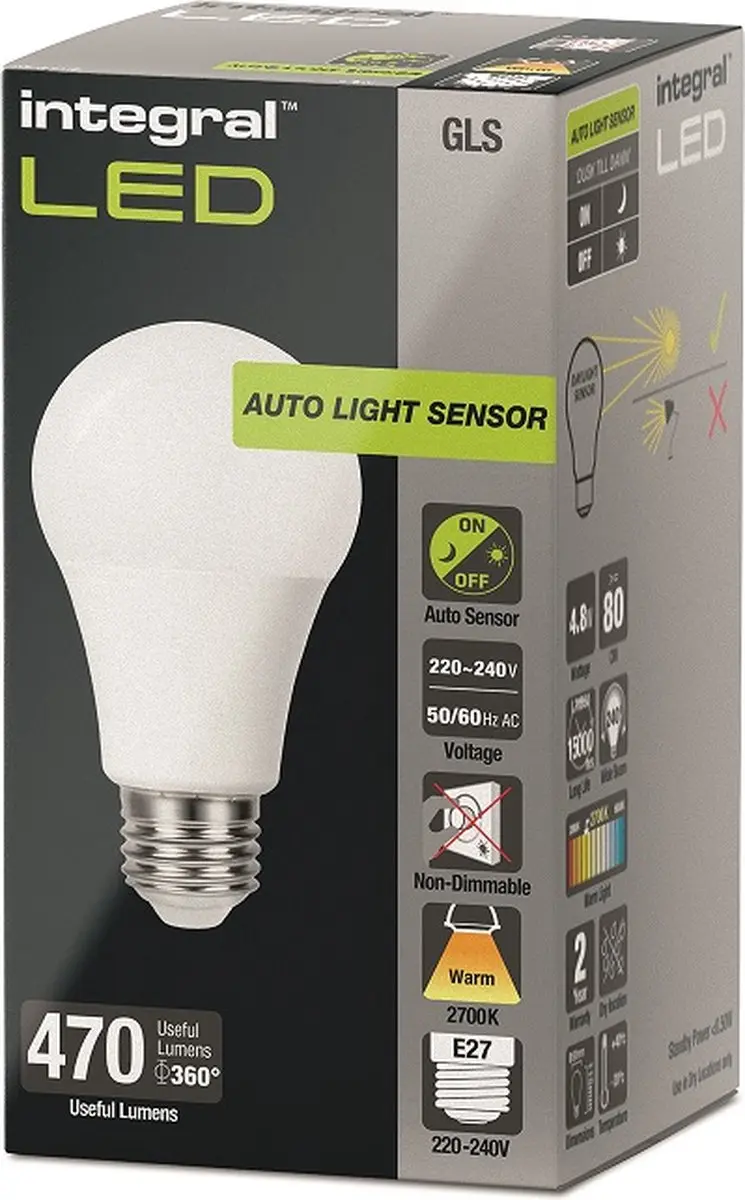 Integral Ledlamp E27 4.8W 2700K Warm Wit