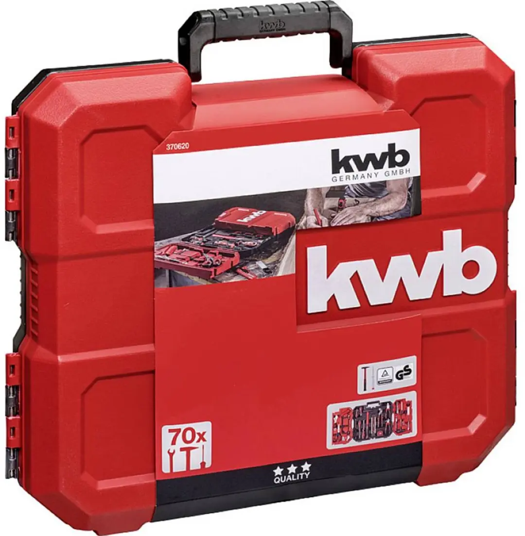 KWB Gereedschapskoffer 70-delig - 70 Stuks - Zwart