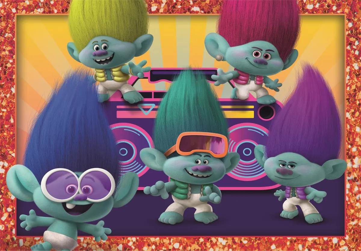 Clementoni Trolls 4-in-1 Puzzel 72 Stuks - Multi