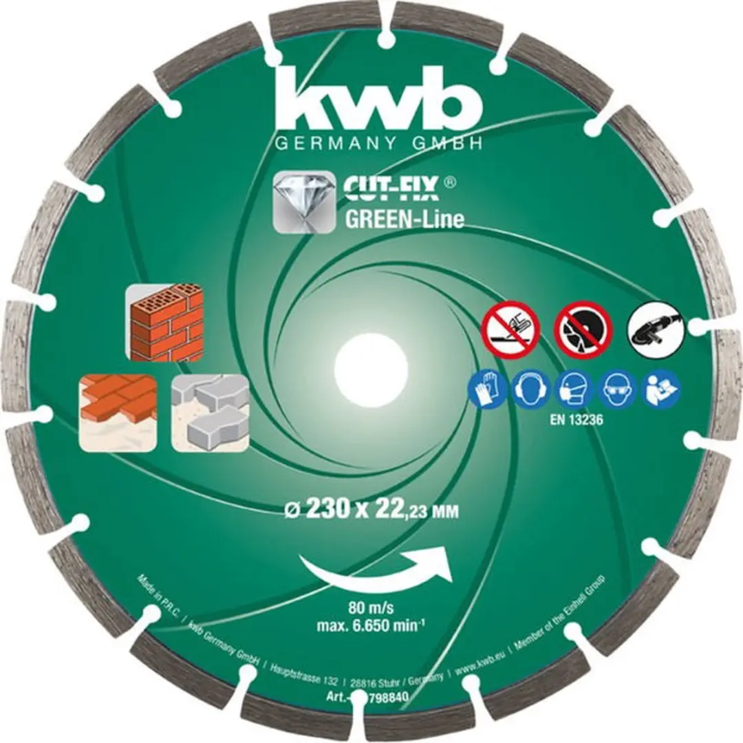 KWB Diamantschijf 230 Green Line 7988-40 - Beton