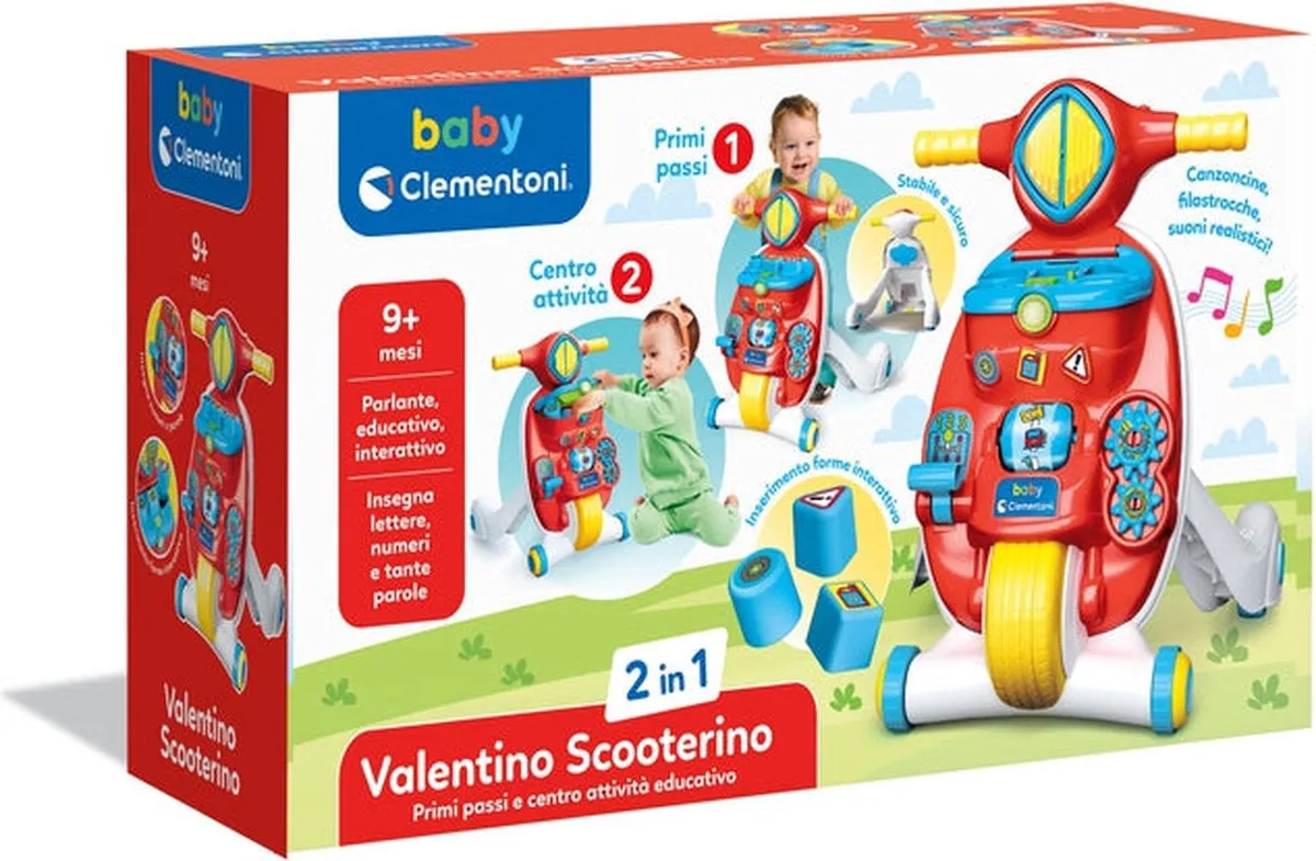 Clementoni Babyloopstoel - Blauw/Rood/Wit/Geel - afbeelding 6 van 6