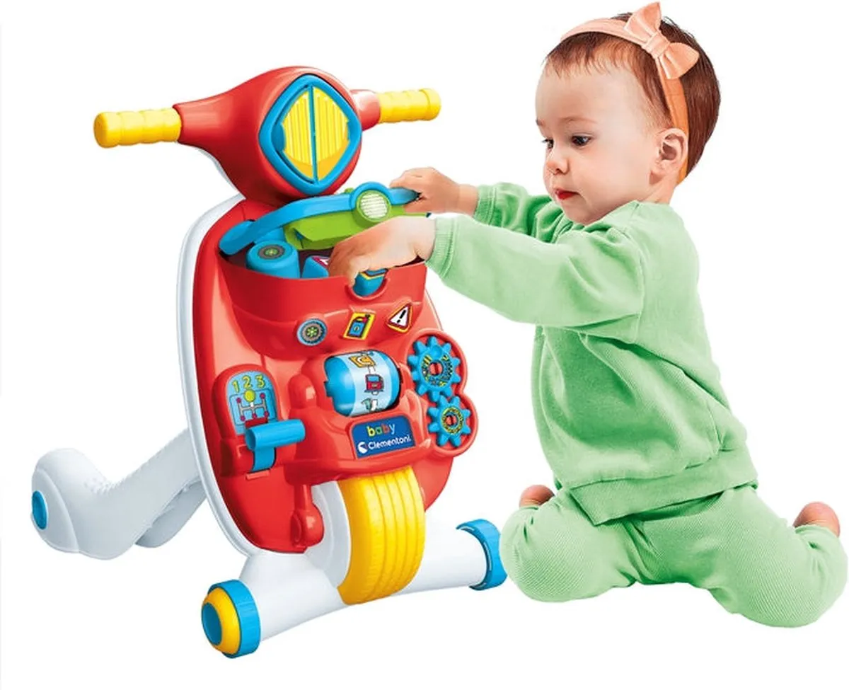 Clementoni Babyloopstoel - Blauw/Rood/Wit/Geel - afbeelding 3 van 6