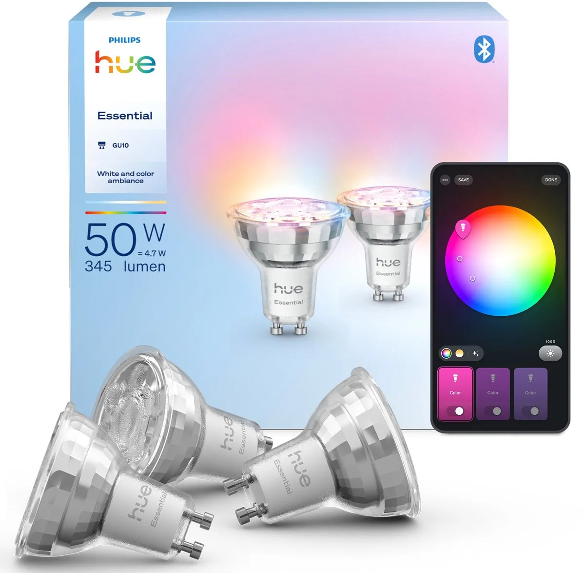 Philips Hue Essential Slimme LED GU10 Spotlight