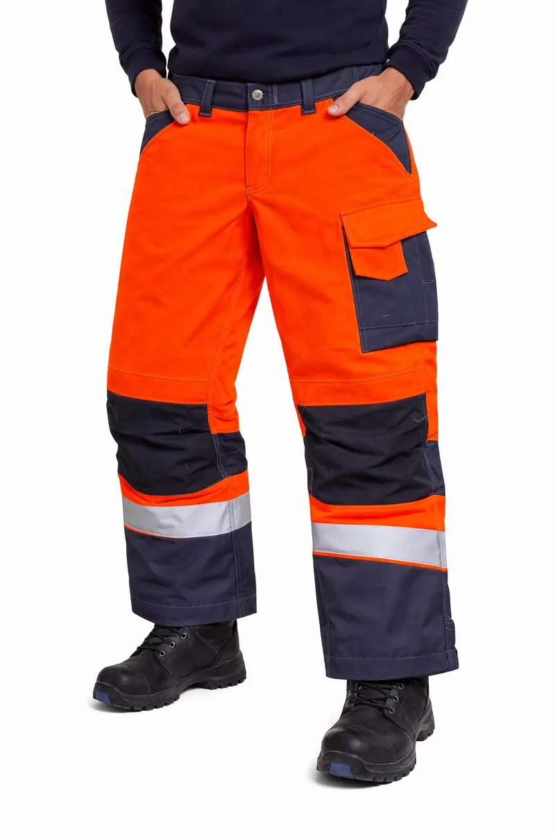 Snickers Workwear High Visibility Werkbroek 50 - Oranje/Grijs