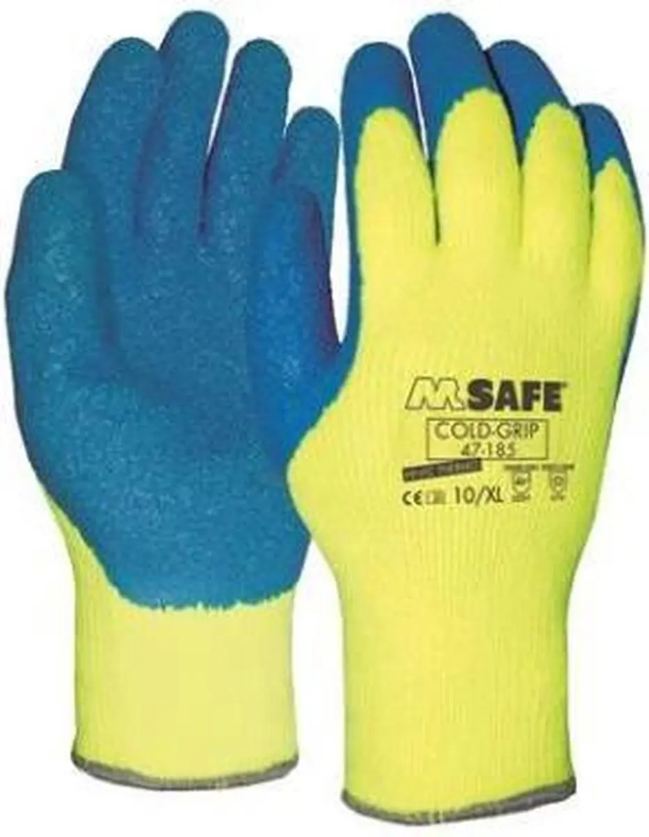 Oxxa Cold-Grip 47-185 Handschoen - Maat L - Geel/Blauw/Fluorescerend