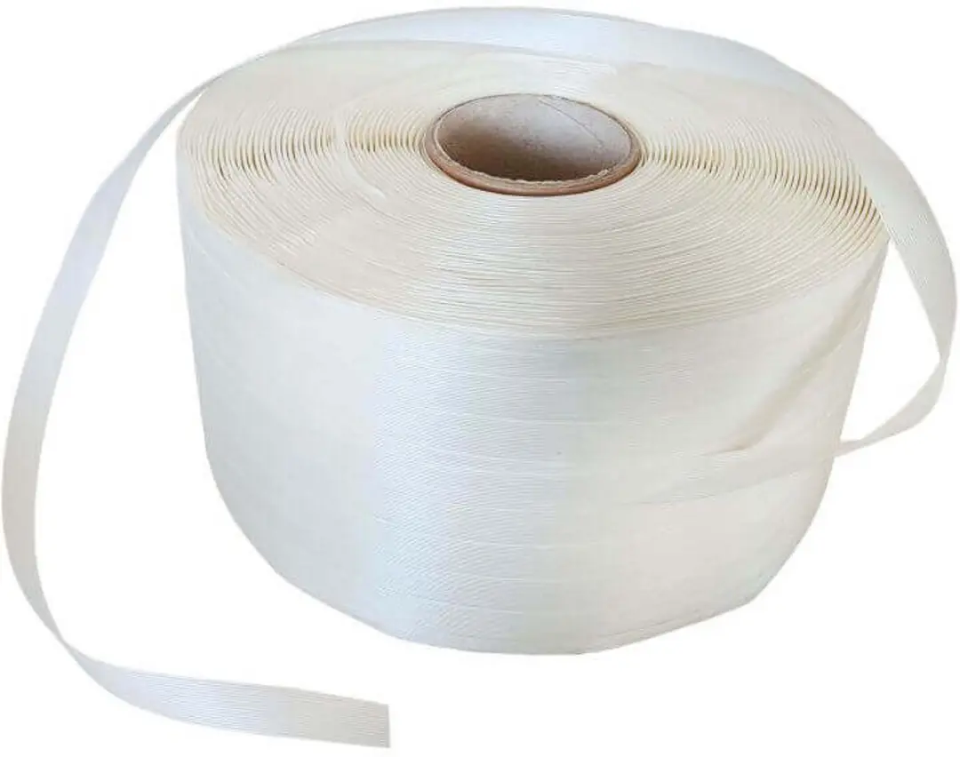 Kortpack Polyesterband 19mm x 600m - 550kg Treksterkte - Wit
