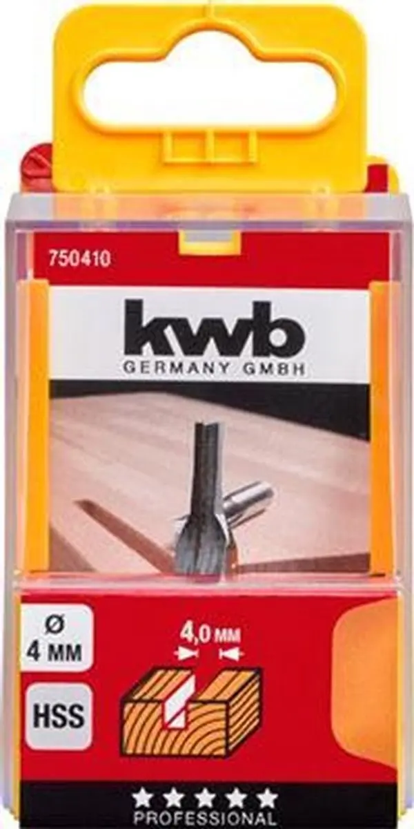 KWB Gleuffrees Schacht 8mm HM Vingerfrees 4mm