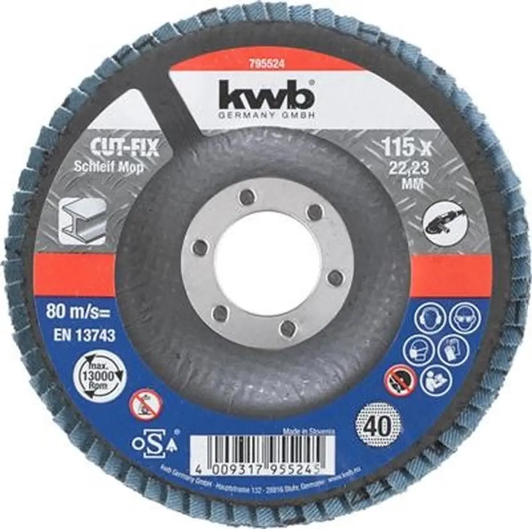 KWB Schuurlamellen Schijf Cut-Fix 115mm K40