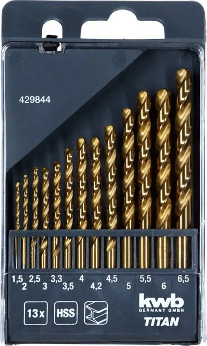 KWB HSS Metaal-spiraalboorset 13-delig - 13 Stuks