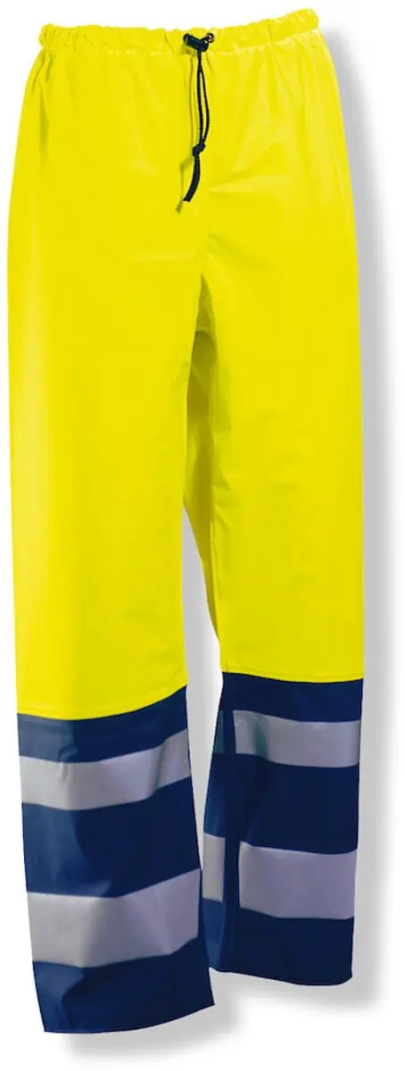 Jobman 2546 Hi-Vis Regenbroek Geel/Navy - L