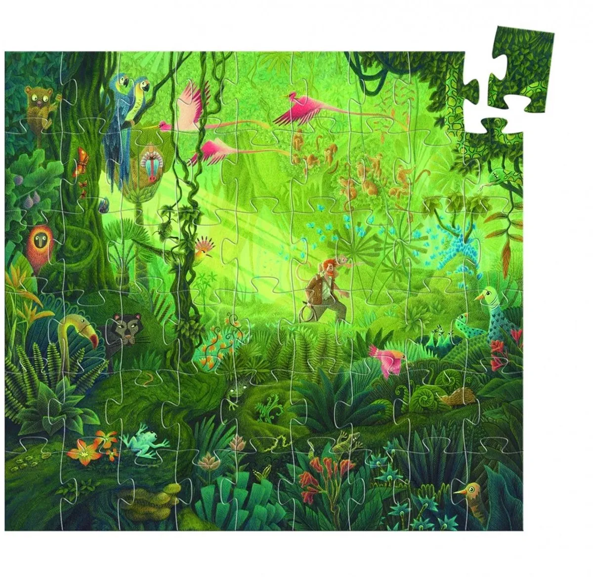 Djeco Silhouette Jungle Puzzel - 54 Stuks
