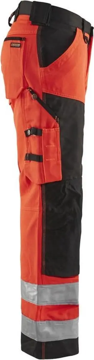 Blåkläder Werkbroek 1566-1811 High Vis Rood/Zwart - Maat 54
