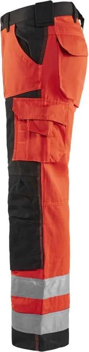 Blåkläder Werkbroek 1566-1811 High Vis Rood/Zwart - Maat 54