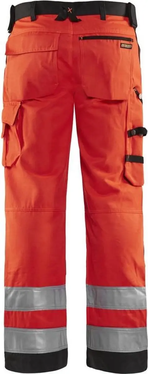 Blåkläder Werkbroek 1566-1811 High Vis Rood/Zwart - Maat 54