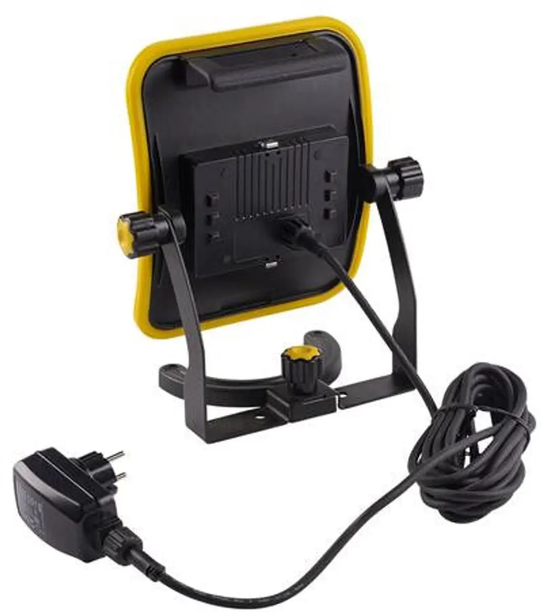 VETEC LED Dual Accu Bouwlamp 25W - Zwart/Geel