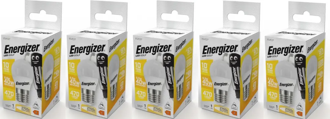 Energizer LED Kogellamp E27 5,5W Warmwit - 5 Stuks