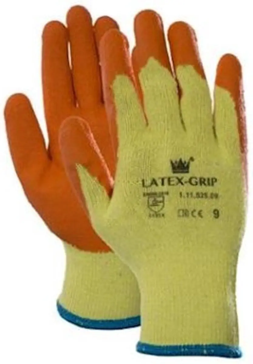 Oxxa Builder 11-525 Werkhandschoenen M - 12 Paar - Oranje/Geel