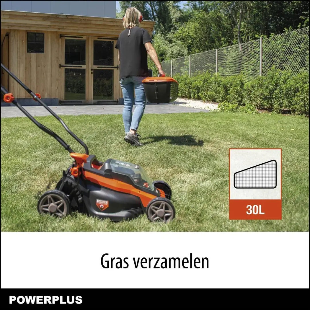 Powerplus Dual Power POWDPGLWS1 Accu-Grasmaaier 340mm - 30L - afbeelding 6 van 6