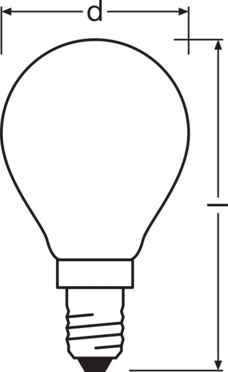 LEDVANCE Classic Superior LED E14 Peer Filament 4.2W 470lm - Mat - 2700K