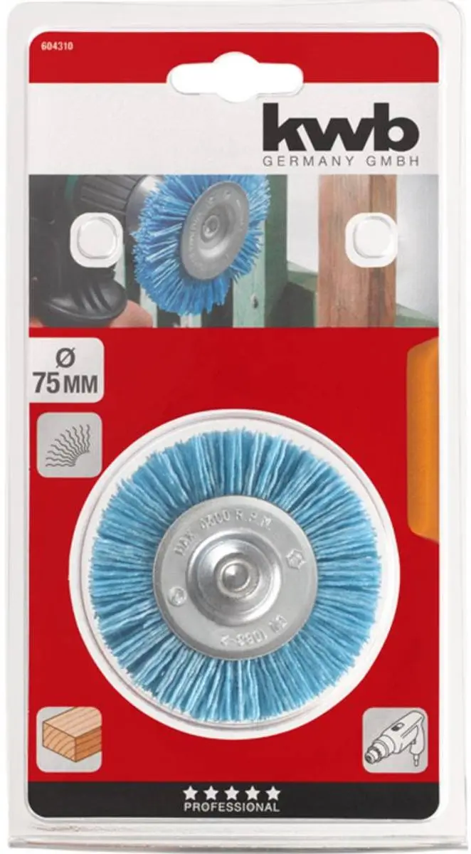 KWB Schijfborstel Ø100mm Nylon - Rood