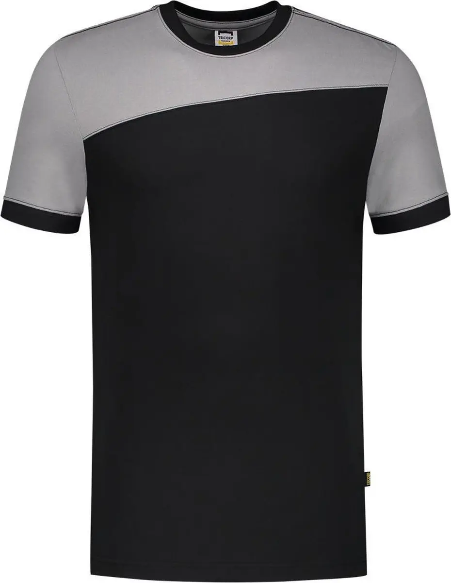 Tricorp T-shirt Bicolor Naden 102006 - Zwart/Grijs - Maat S