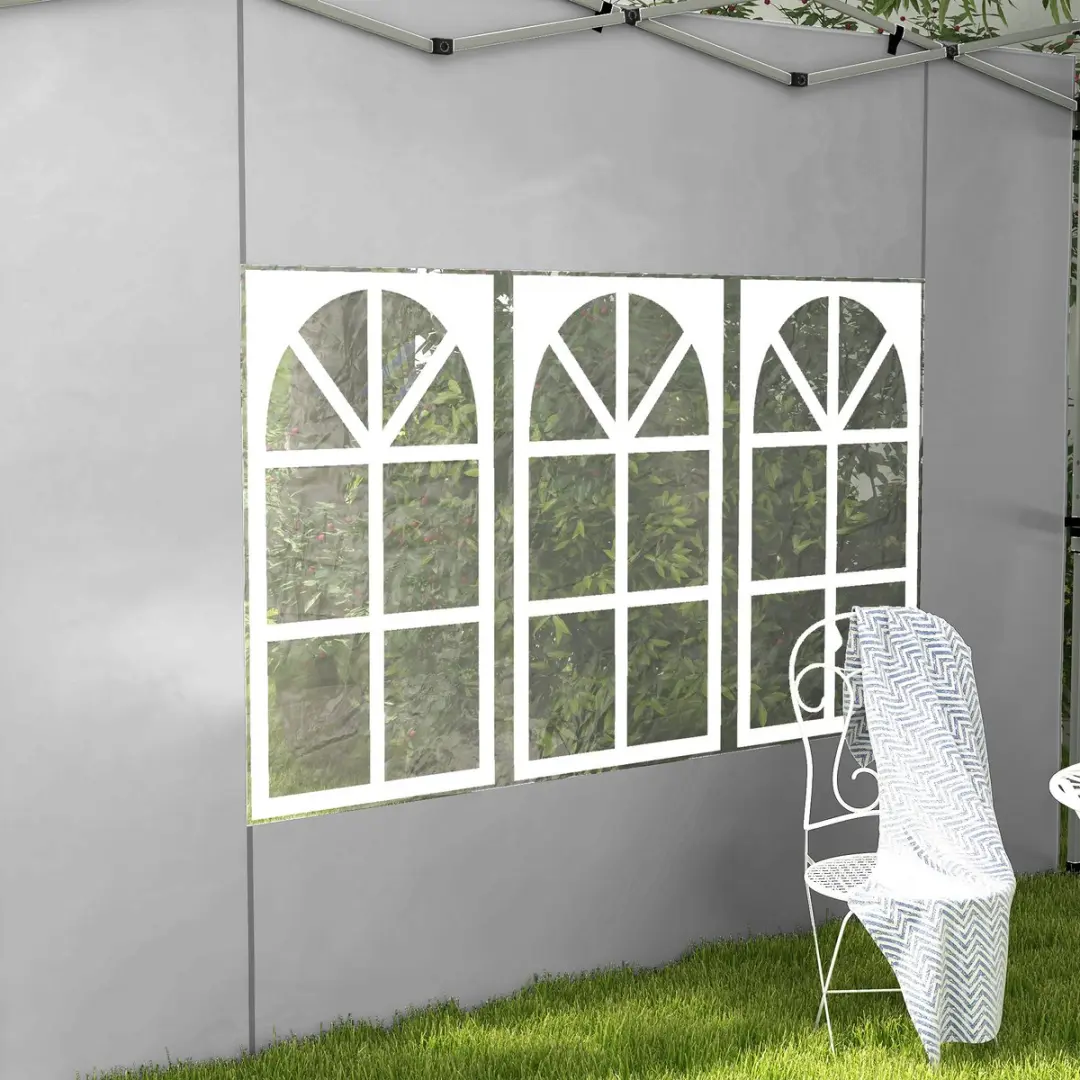 Outsunny Zijwanden Partytent Oxford 295x195cm - Lichtgrijs