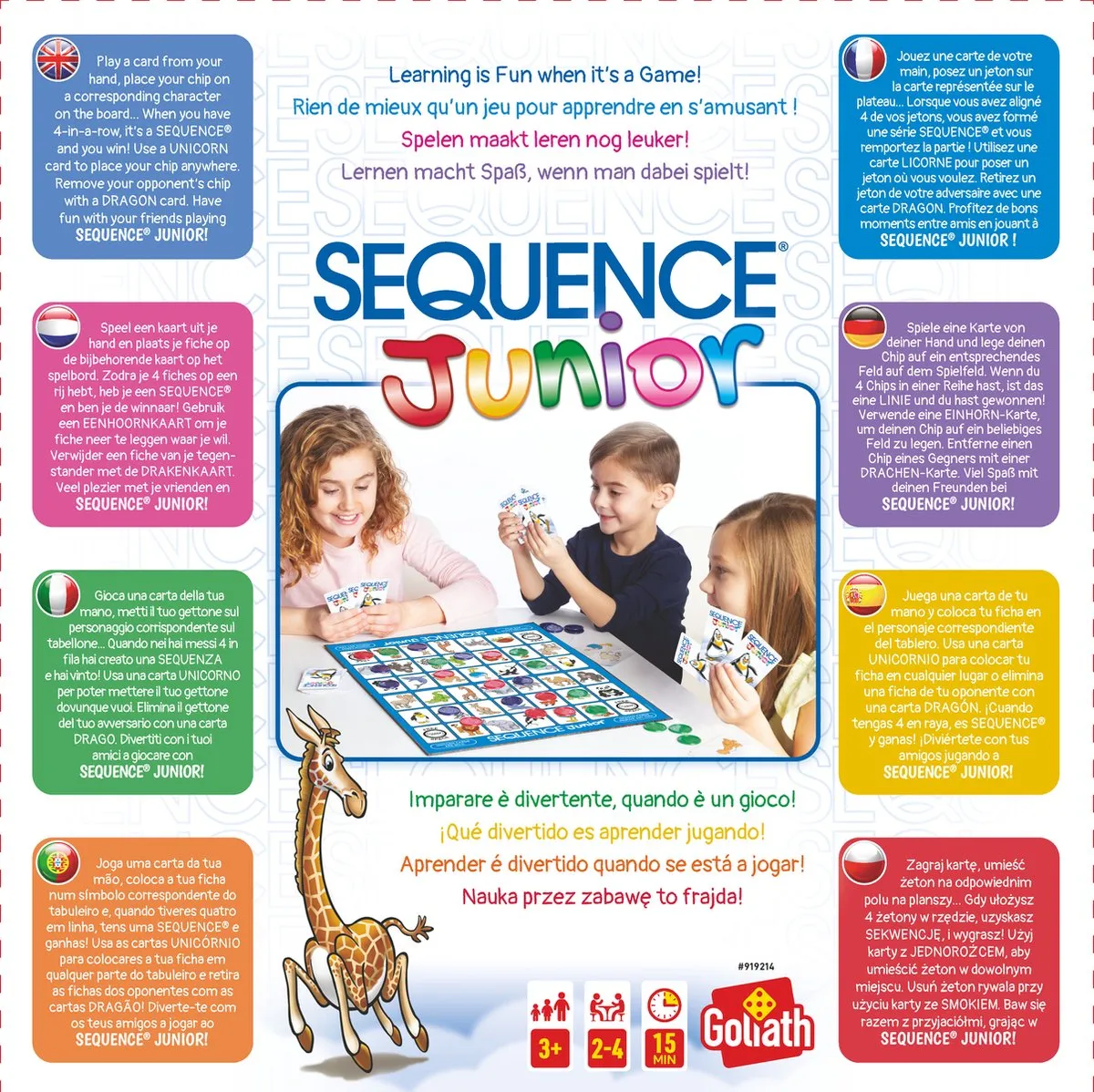 Goliath Sequence Junior Bordspel - 2-4 Spelers - afbeelding 6 van 6
