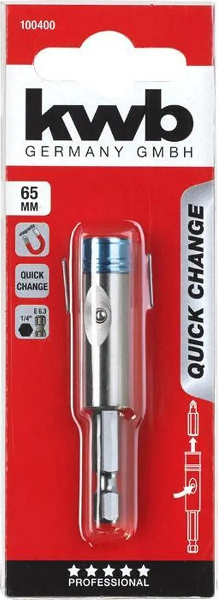 KWB One-Touch Magnetische Snelwisselbithouder 65mm - KWB100400