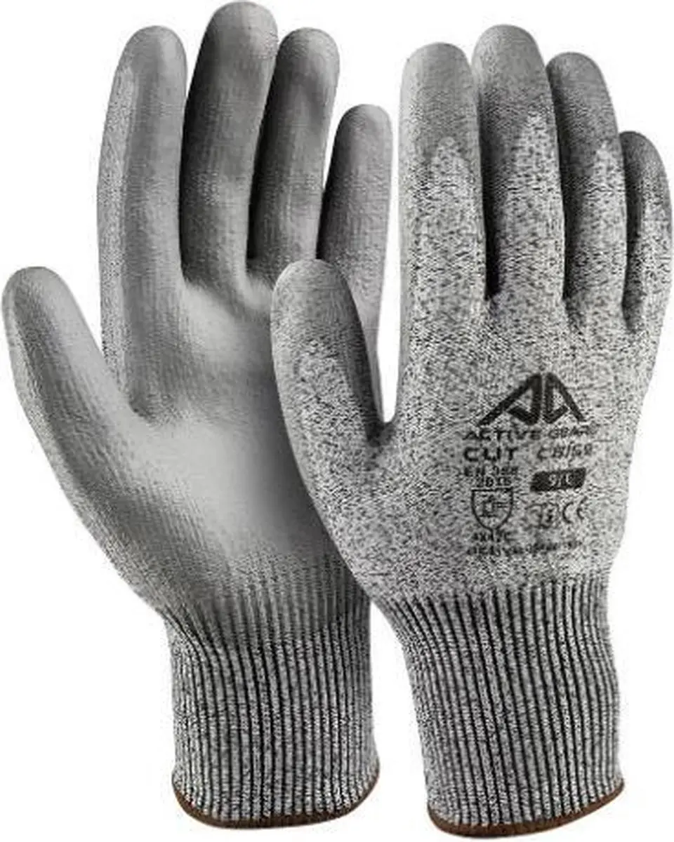 Active Gear Active Cut C8170 Veiligheidshandschoen - Maat 7 - Grijs