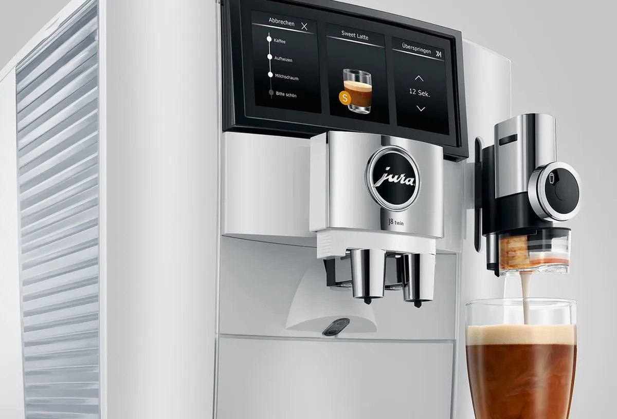Jura J8 twin Diamond White Volautomatische Espressomachine - 2 Kopjes