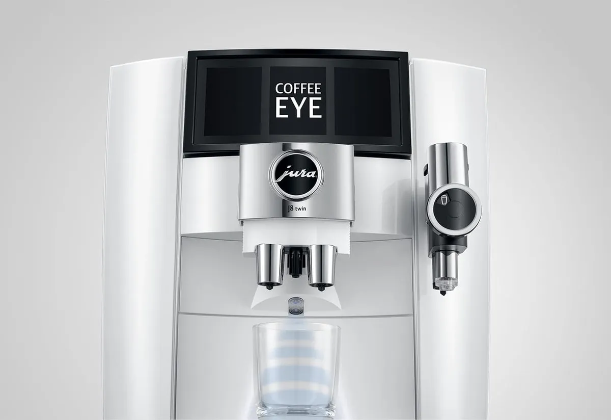 Jura J8 twin Diamond White Volautomatische Espressomachine - 2 Kopjes