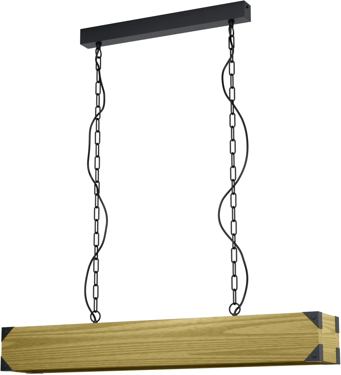 Eglo Harborough Hanglamp 4x E27 - Zwart