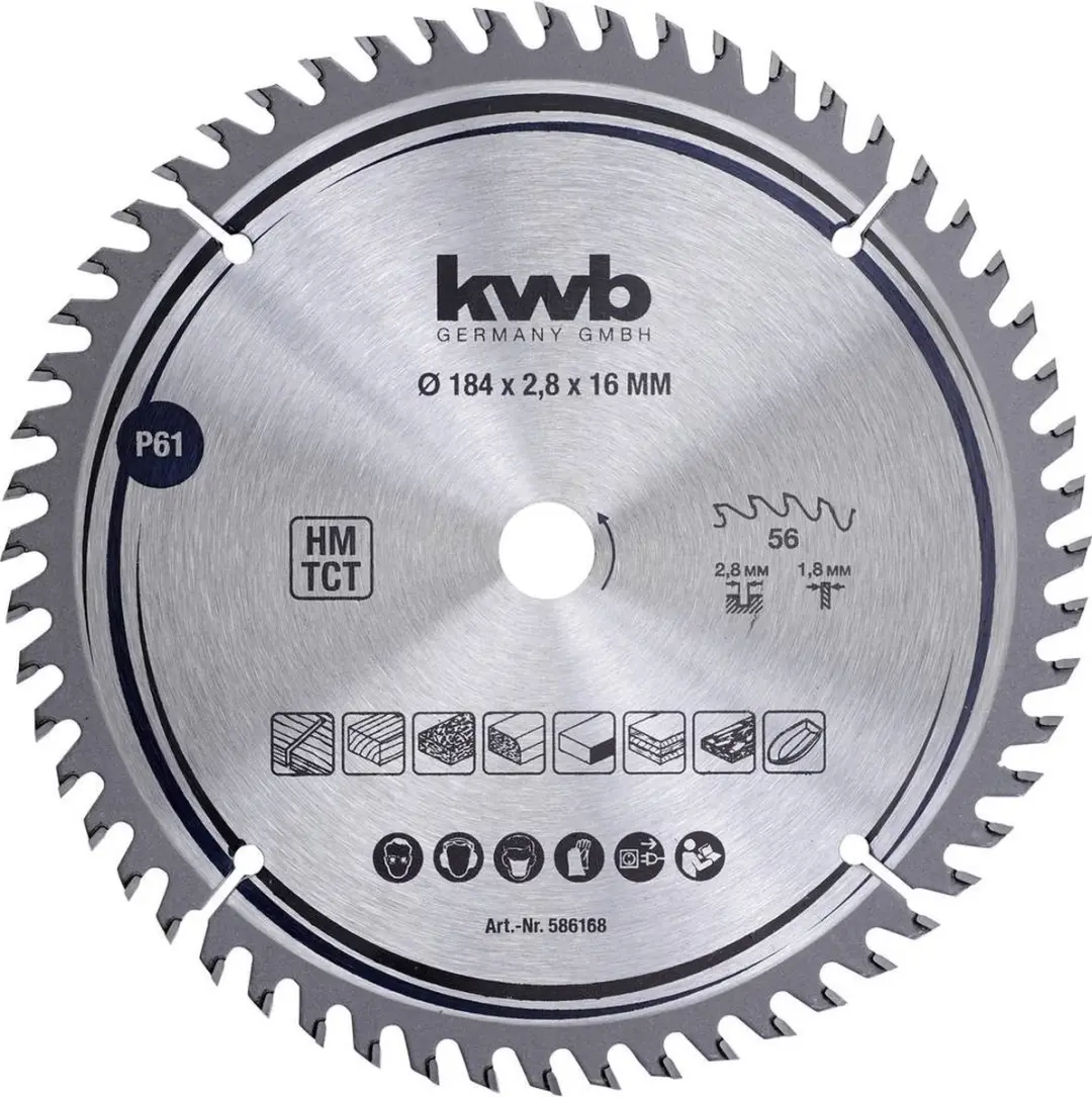 KWB 586168 Hardmetaal Cirkelzaagblad 184mm