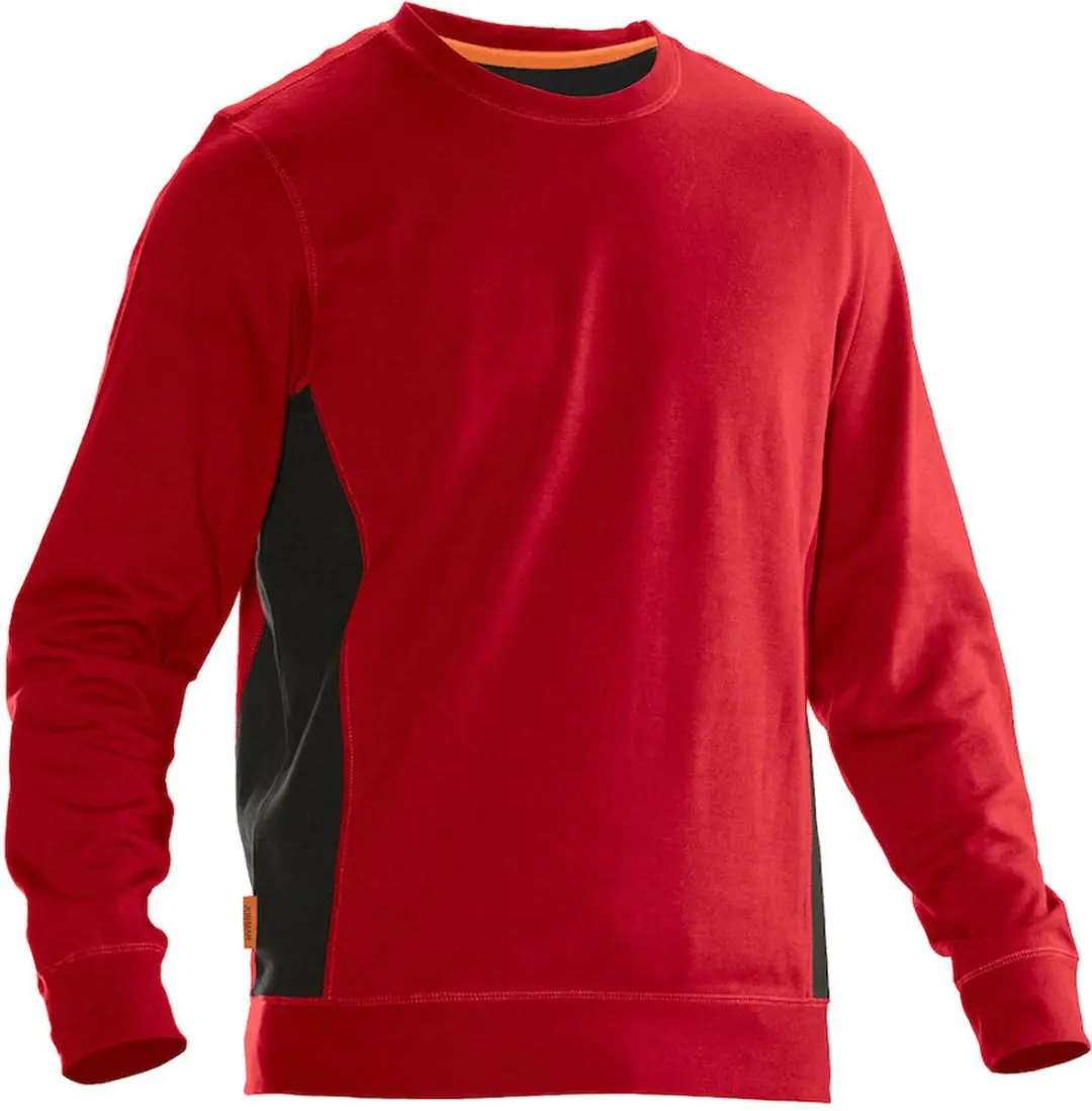 Jobman 5402 Roundneck Sweatshirt 65540220 - Rood/Zwart S