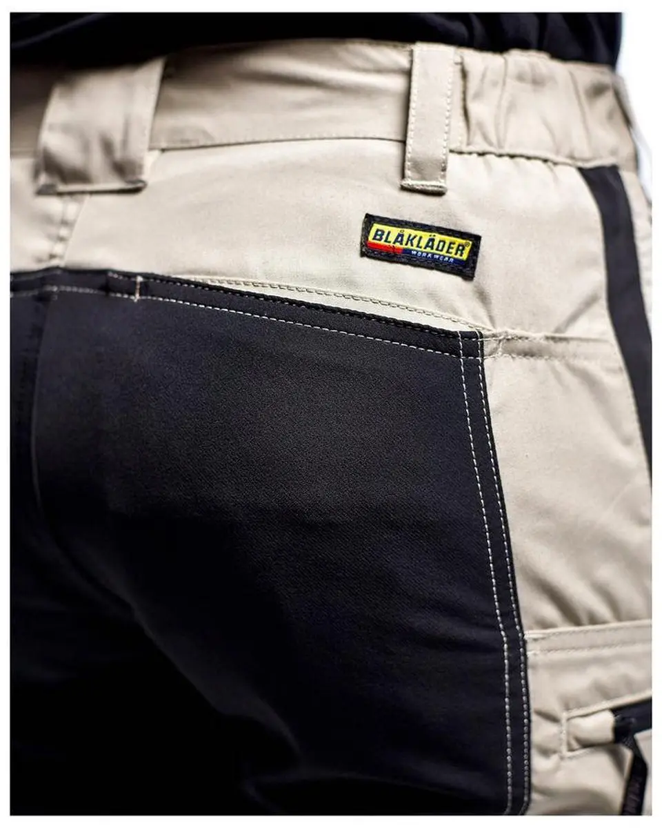 Blåkläder Dames Service Werkbroek Stretch 7159-1845 - Maat 50 - Khaki/Zwart - afbeelding 6 van 6