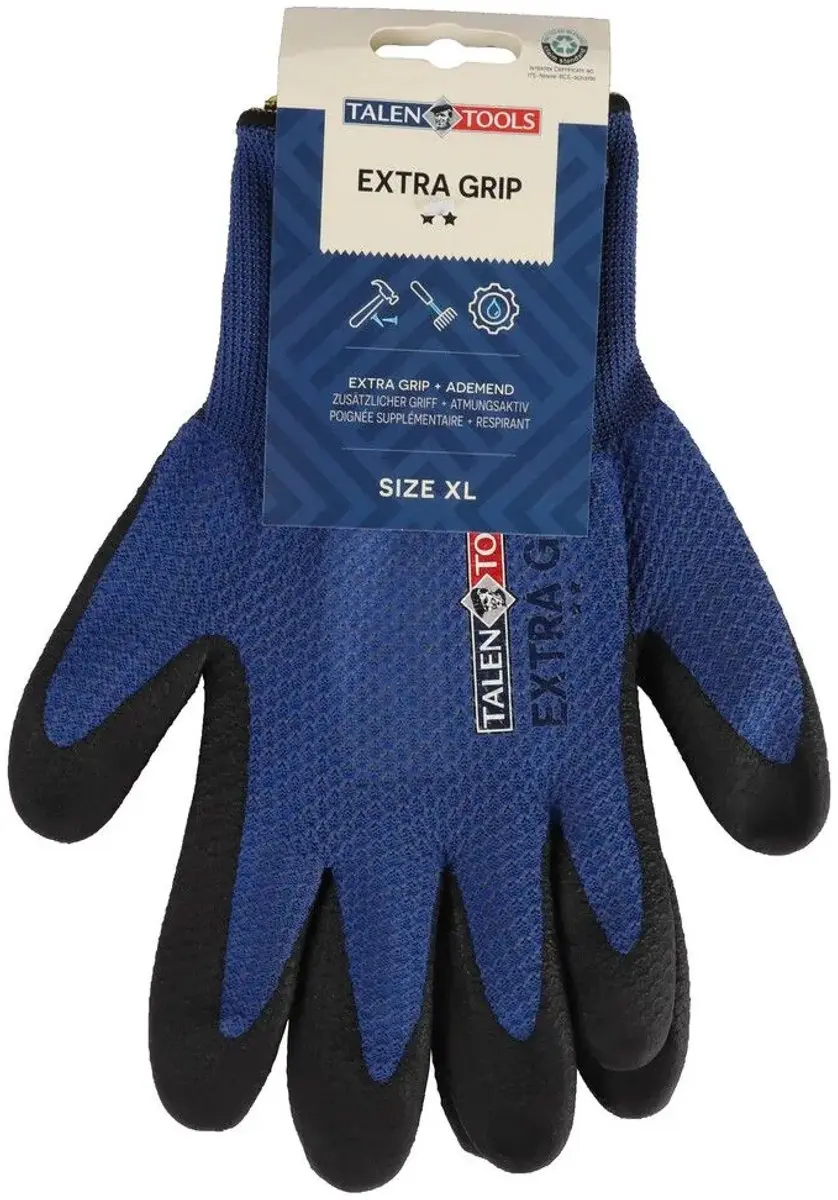 Talen Tools Werkhandschoenen Extra Grip XL - Blauw