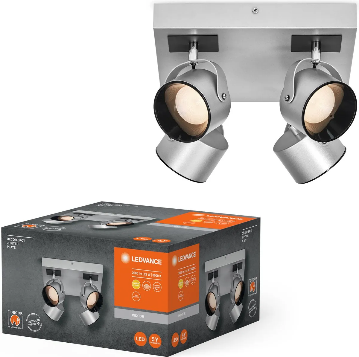 LEDVANCE Decor Spot Jupiter 22W 750lm - Zilver