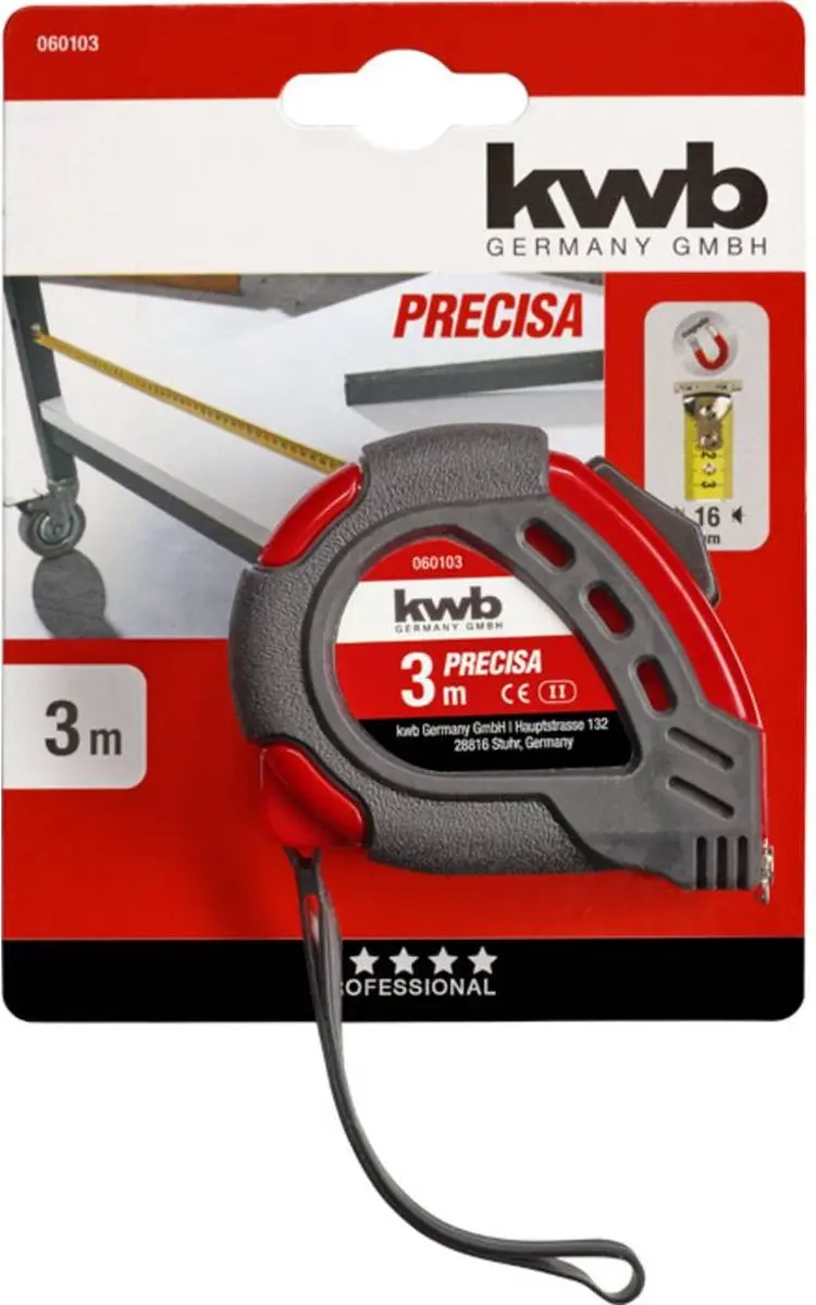 KWB Precisa Rolbandmaat 3m