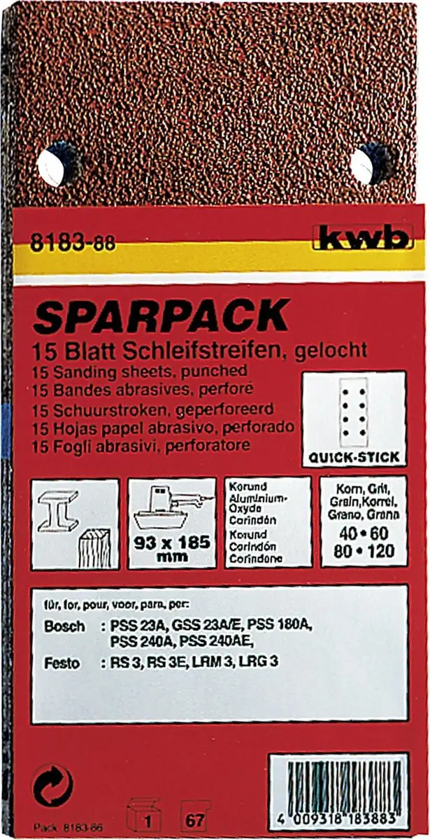 KWB Schuurstrook 93x185mm