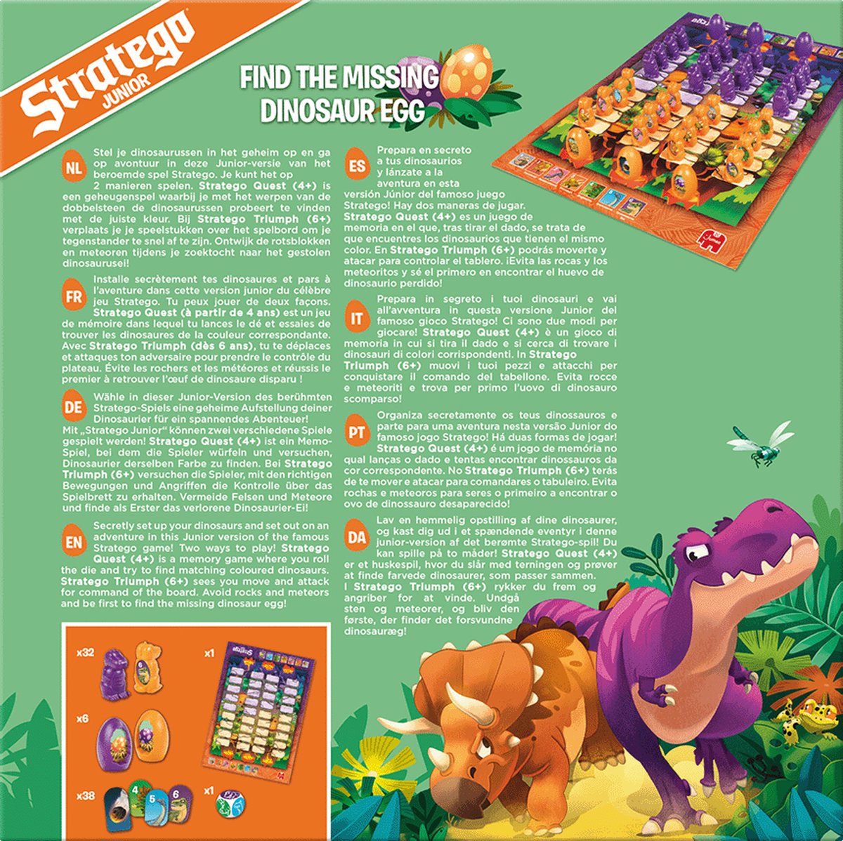 Jumbo - Stratego Junior - Dinos - Bordspel vanaf 4 jaar