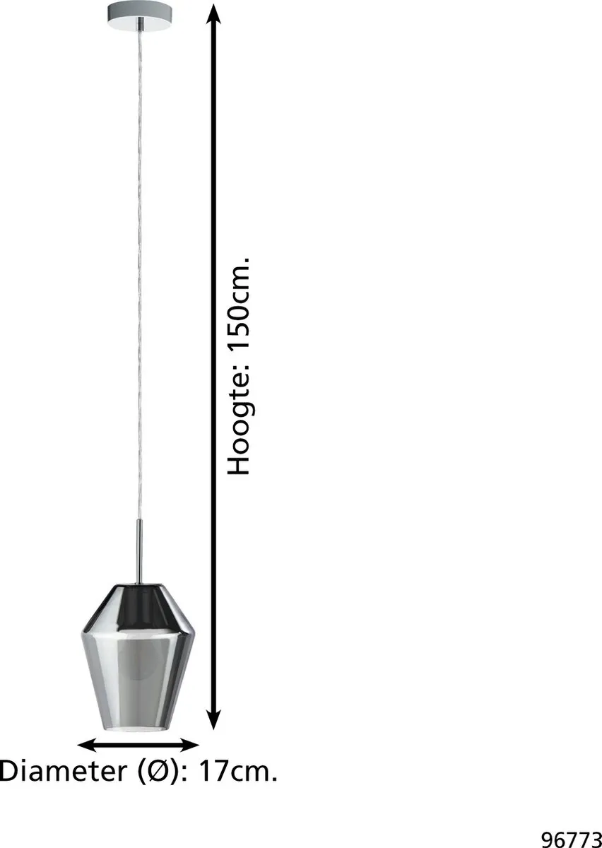 Eglo Murmillo Hanglamp E27 - Grijs - afbeelding 6 van 6